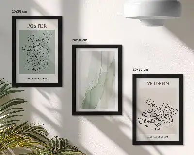 Billedrammer med blomstermotiv pakke med moderne og minimalistisk blomsterkunst i vase