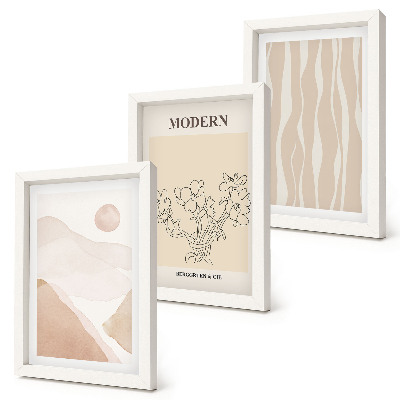 Billedvæg Abstrakte former i dæmpede farver