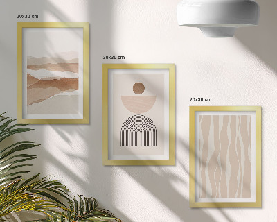 Moderne billedsæt Abstrakt landskab, naturlige former og geometri