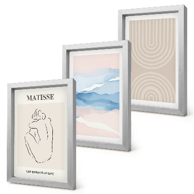 Moderne billedsæt Linjer og bølger i pastelfarver med en minimalistisk accent