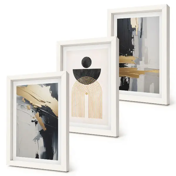 Geometri abstrakt elegant komposition pakke med billeder og rammer