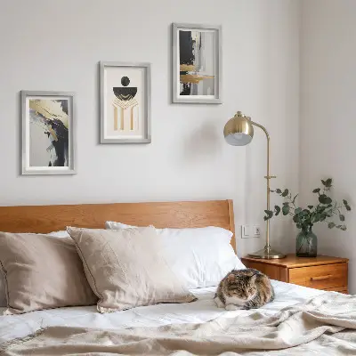 Geometri abstrakt elegant komposition pakke med billeder og rammer