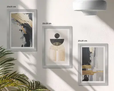 Geometri abstrakt elegant komposition pakke med billeder og rammer