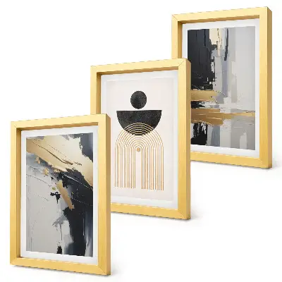 Geometri abstrakt elegant komposition pakke med billeder og rammer