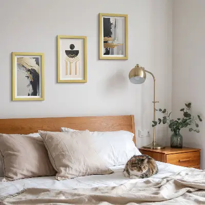 Geometri abstrakt elegant komposition pakke med billeder og rammer
