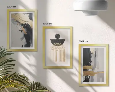 Geometri abstrakt elegant komposition pakke med billeder og rammer