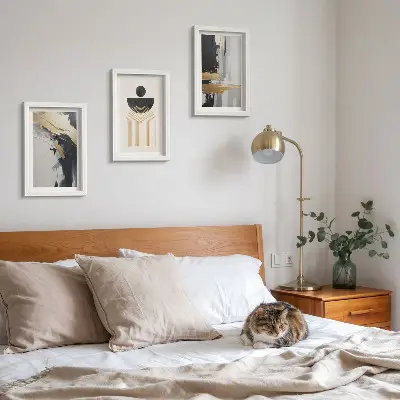 Geometri abstrakt elegant komposition pakke med billeder og rammer