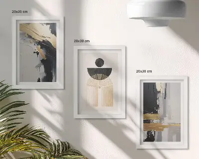 Geometri abstrakt elegant komposition pakke med billeder og rammer