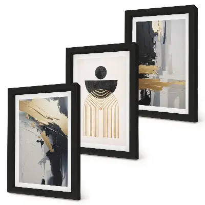 Geometri abstrakt elegant komposition pakke med billeder og rammer