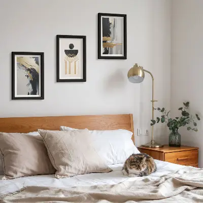 Geometri abstrakt elegant komposition pakke med billeder og rammer