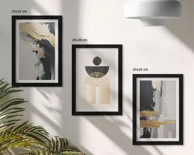 Geometri abstrakt elegant komposition pakke med billeder og rammer