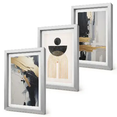 Geometri abstrakt elegant komposition pakke med billeder og rammer
