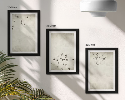Billedvæg Et minimalistisk maleri af flyvende fugle