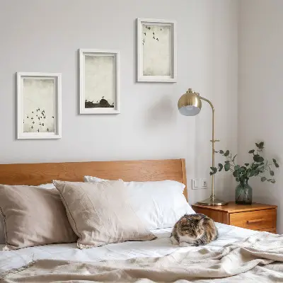 Billeder med rammer minimalistisk kunst med fugle i flugt