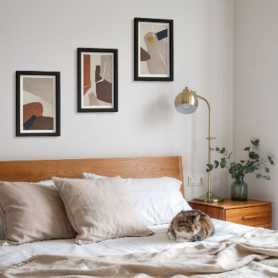 Pakke med billeder og rammer Abstrakte boho-maleriformer i moderne stil