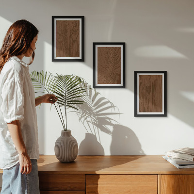 Pakke med billeder og rammer Træmønster, træbark, tekstur, minimalisme