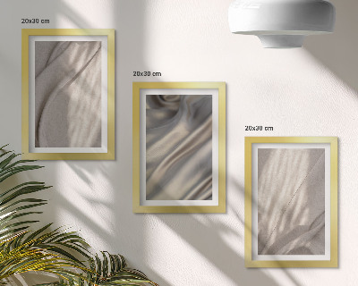 Billedvæg Nærbillede af naturlige stofstrukturer i boho-stil
