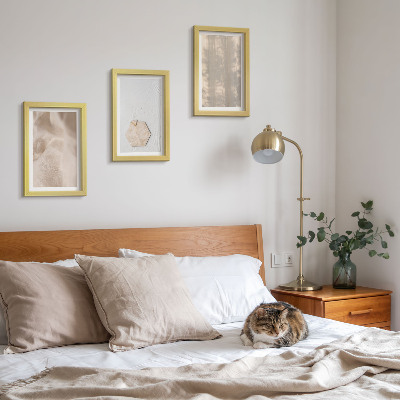 Pakke med billeder og rammer Subtile teksturer i en naturlig boho-stil