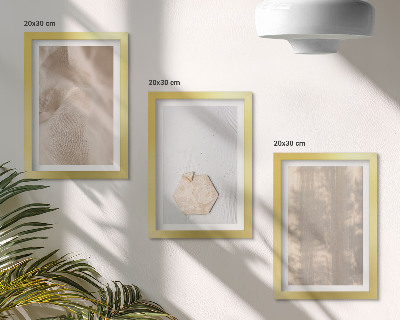 Pakke med billeder og rammer Subtile teksturer i en naturlig boho-stil