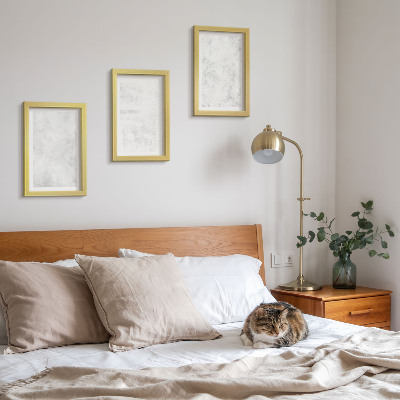Billedvæg Hvide pletter på minimalistiske baggrunde på lærred