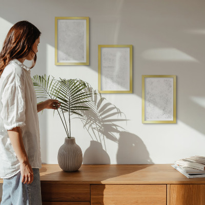 Billedvæg Hvide pletter på minimalistiske baggrunde på lærred