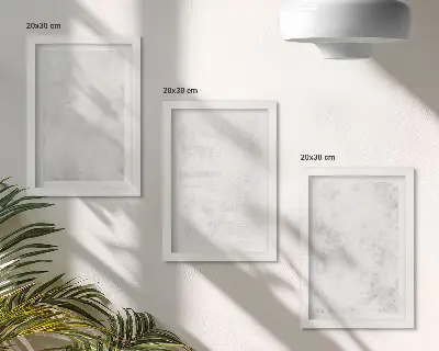 Billedvæg med hvide pletter på minimalistisk baggrund på lærred