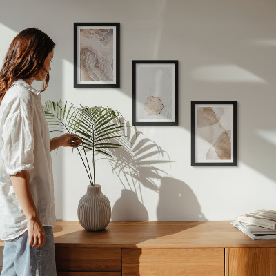 Moderne billedsæt Designerabstraktion inspireret af naturen