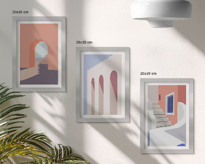Moderne billedsæt Illustrationer af byarkitektur i minimalistisk stil