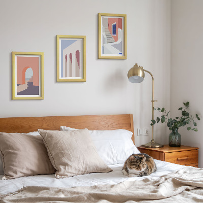 Moderne billedsæt Illustrationer af byarkitektur i minimalistisk stil