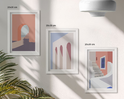 Moderne billedsæt Illustrationer af byarkitektur i minimalistisk stil