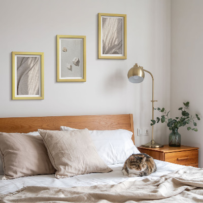 Pakke med billeder og rammer Nærbilleder af moderne boho-stilstrukturer