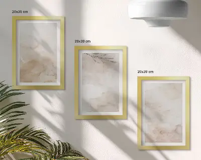 Moderne billedsæt med akvarelpletter og blade i pastelfarver