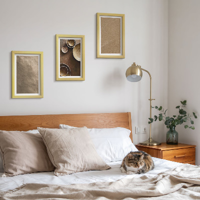 Pakke med billeder og rammer Stenstrukturer i moderne minimalistisk stil