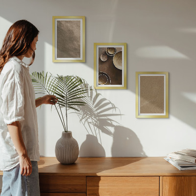 Pakke med billeder og rammer Stenstrukturer i moderne minimalistisk stil