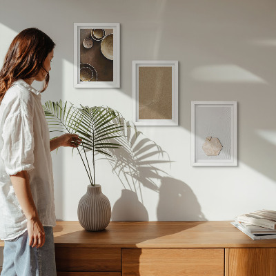 Billedvæg Minimalistiske teksturer i varme farver