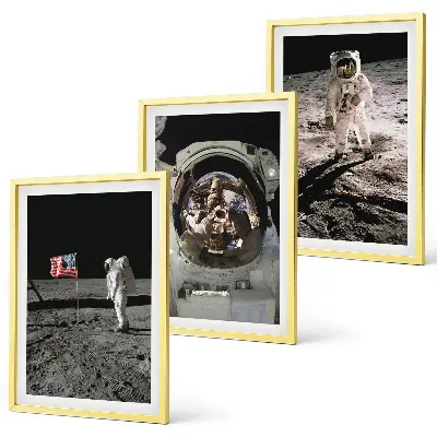 Billedvæg med NASA-motiv astronaut der lander på månen