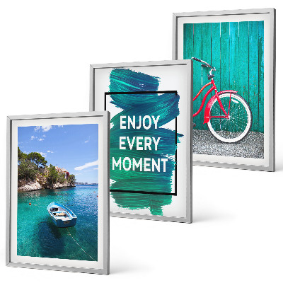 Triptykon billeder med ramme Inspiration til cykel på havbåd