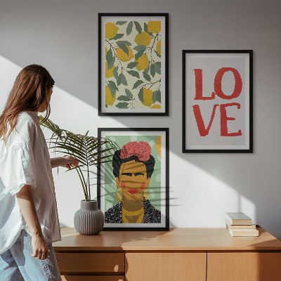 Billedsæt til soveværelset Citroner ELSKER portræt af Frida