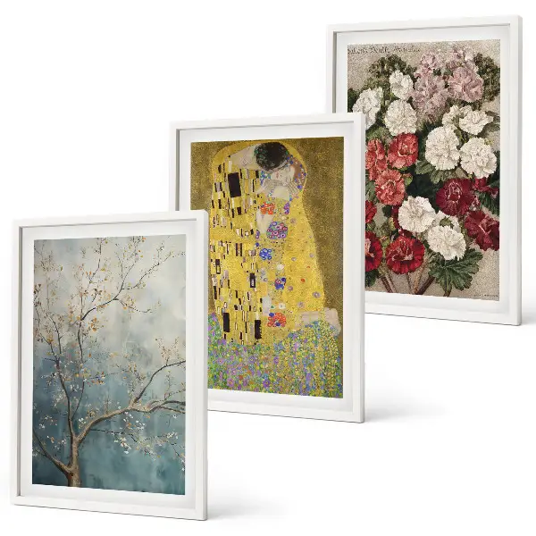 Maleriet Træets blomster af Klimt inspiration til billedvæg