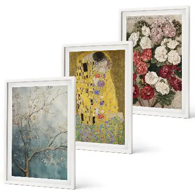 Maleriet Træets blomster af Klimt inspiration til billedvæg