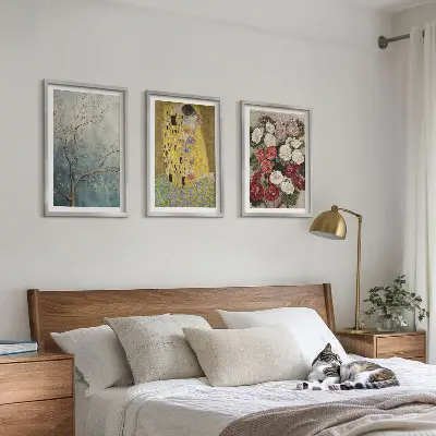Maleriet Træets blomster af Klimt inspiration til billedvæg