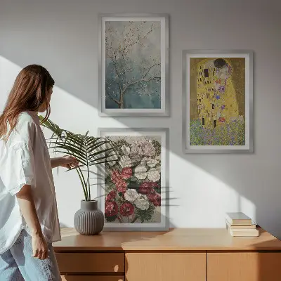 Maleriet Træets blomster af Klimt inspiration til billedvæg
