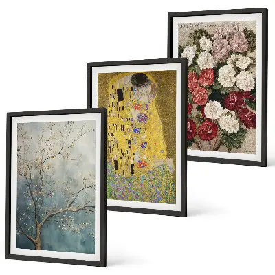 Maleriet Træets blomster af Klimt inspiration til billedvæg