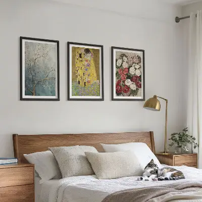 Maleriet Træets blomster af Klimt inspiration til billedvæg