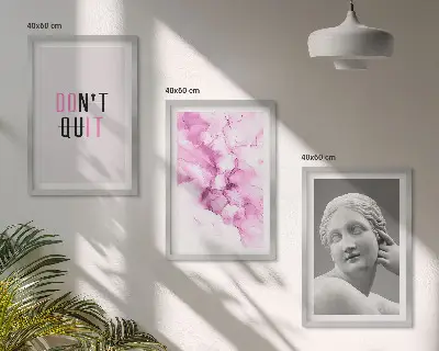 Abstrakt akvarelskulptur billedsæt til soveværelset