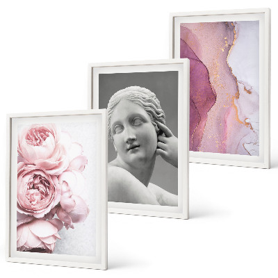 Billedvæg inspiration Abstrakt kvindeskulptur med pæoner