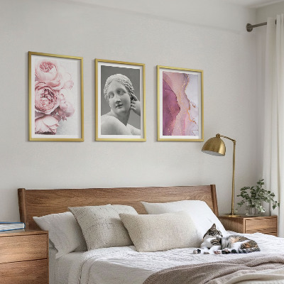 Billedvæg inspiration Abstrakt kvindeskulptur med pæoner