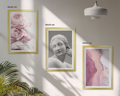 Billedvæg inspiration Abstrakt kvindeskulptur med pæoner