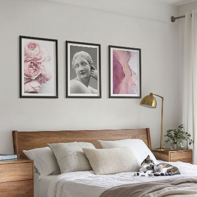 Billedvæg inspiration Abstrakt kvindeskulptur med pæoner