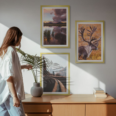 Billedvæg inspiration Bjerglandskaber med rensdyr